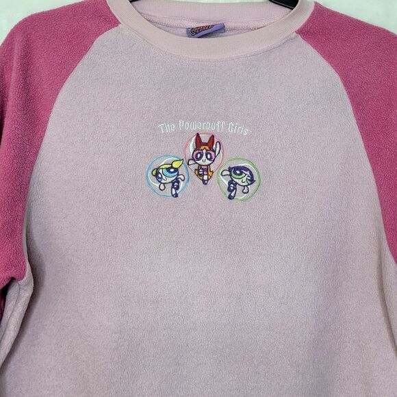 Vintage Y2K 2000 Cartoon Network Powerpuff Girls Fleece Top Size Medium - Picture 2 of 8